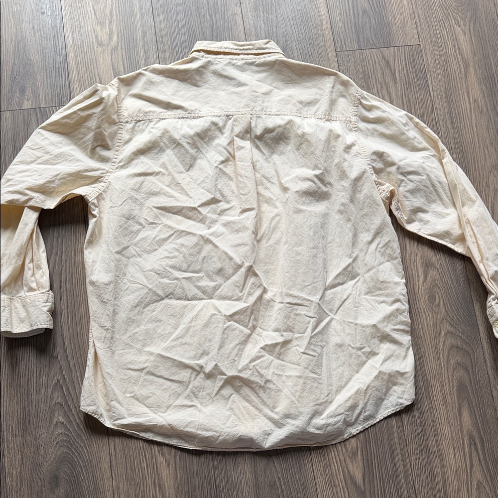 Club Room Men's Cream Long-Sleeve Button-Down Shirt - Picture 7 of 7